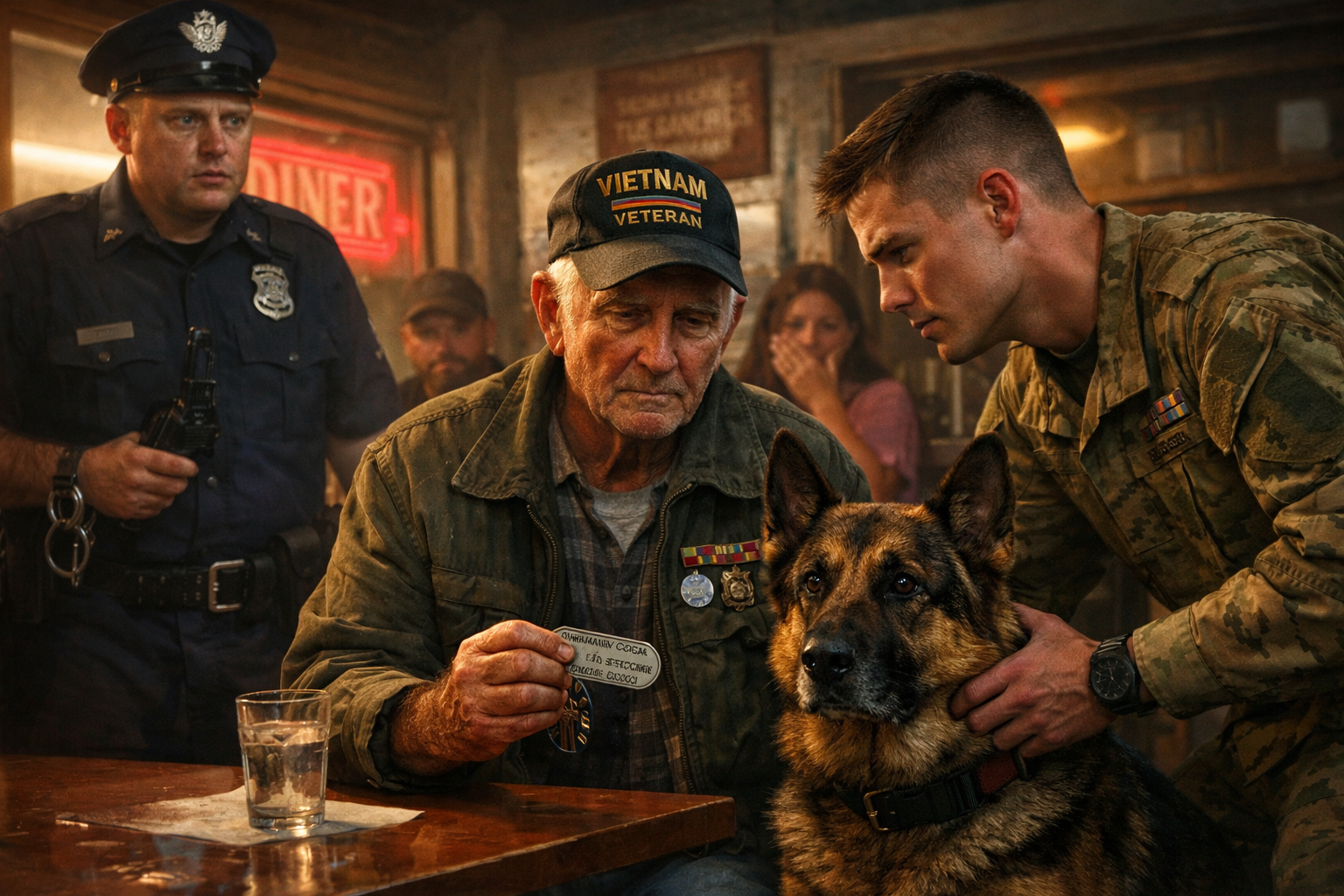 «Нам здесь не место». Как один взгляд на моего пса превратил обычное кафе в поле боя — и почему полицейский побледнел через десять минут