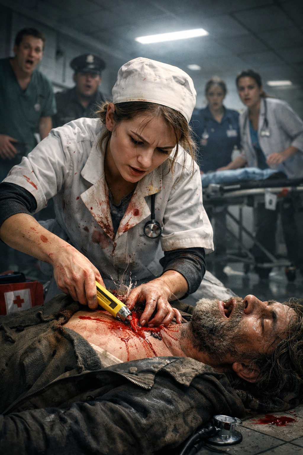 «Она была всего лишь санитаркой. Но этой ночью она разрезала грудь “ненужному человеку”… и запустила цепь событий, от которых побледнели даже врачи»