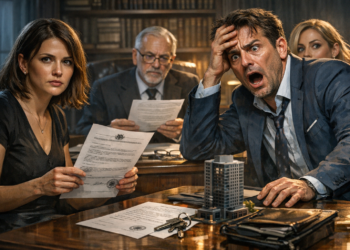 «Подпиши и уходи», — усмехнулся муж. Но через сутки нотариус произнёс имя наследницы… и у него задрожали руки