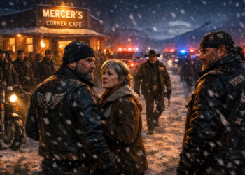 «Она открыла дверь в снежный ад… и приютила 18 незнакомцев. Но никто в Сидар-Холлоу не знал, кто перекроет её улицу до рассвета»