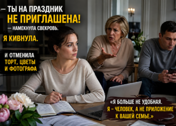 «Ты не приглашена…» — сказала она. Но она не знала, кого на самом деле вычеркнула из своей жизни