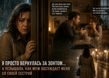 «Я ВЕРНУЛАСЬ ЗА ЗОНТОМ… А УСЛЫШАЛА, КАК МУЖ НАЗЫВАЕТ МЕНЯ СВОЕЙ ГЛАВНОЙ ОШИБКОЙ. Через 19 лет брака я поняла: рядом со мной жил чужой человек»