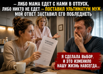 «— Либо мама едет с нами, либо брака больше нет», — бросил муж. Но он не знал, что через час сам останется без дома, отпуска и жены…