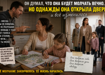 «У тебя нет голоса за столом», — сказал муж. А через четыре месяца жена молча открыла дверь… и он впервые понял, кого держал в клетке