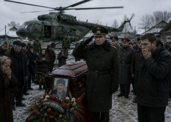 Вся деревня смеялась над стариком, пока на его похороны не прилетел военный вертолёт… А потом люди увидели, кто вышел из него с чёрной папкой в руках