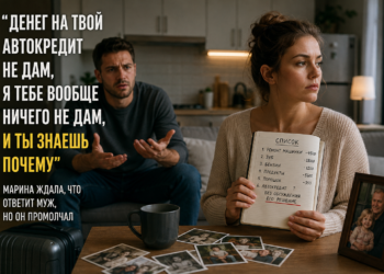«Ты сам выбрал раздельный бюджет». Муж попросил денег на автокредит — и впервые понял, что жена всё записывала