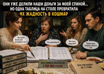 «ОНИ УЖЕ ДЕЛИЛИ НАШИ ДЕНЬГИ ЗА МОЕЙ СПИНОЙ… НО ОДНА ТАБЛИЦА НА СТОЛЕ ПРЕВРАТИЛА ИХ ЖАДНОСТЬ В КОШМАР»